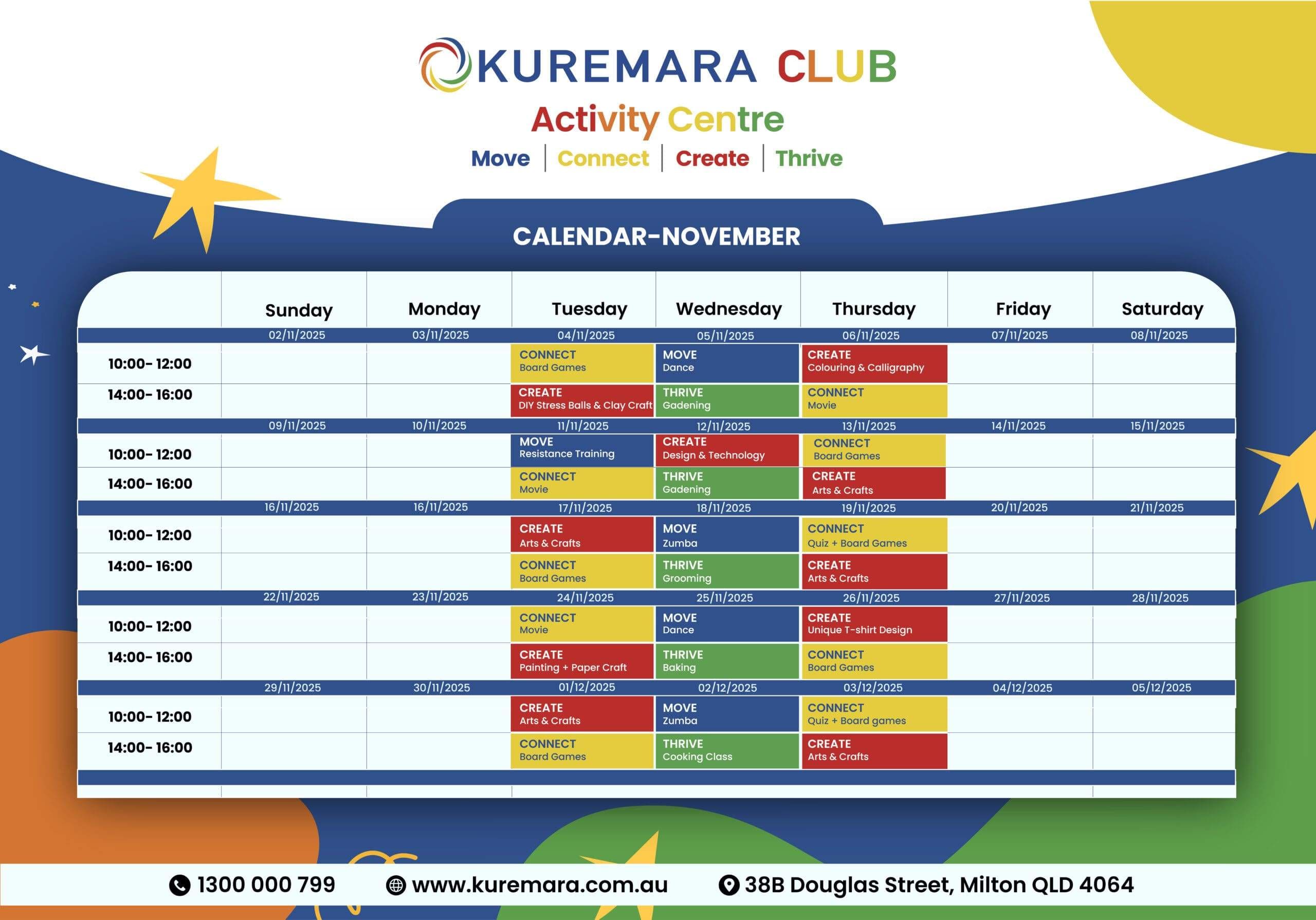 Kuremara Club Calendar- November